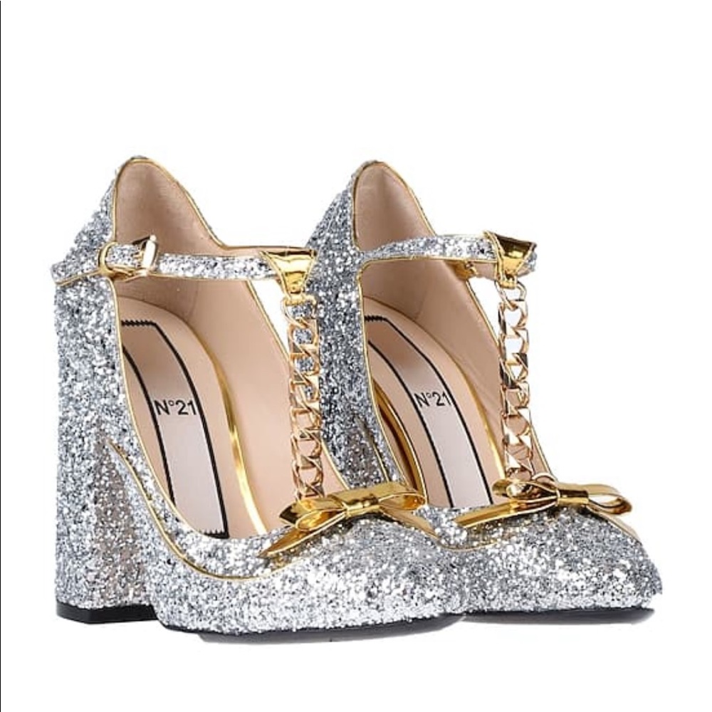 N21 sparkle heels, size 6
